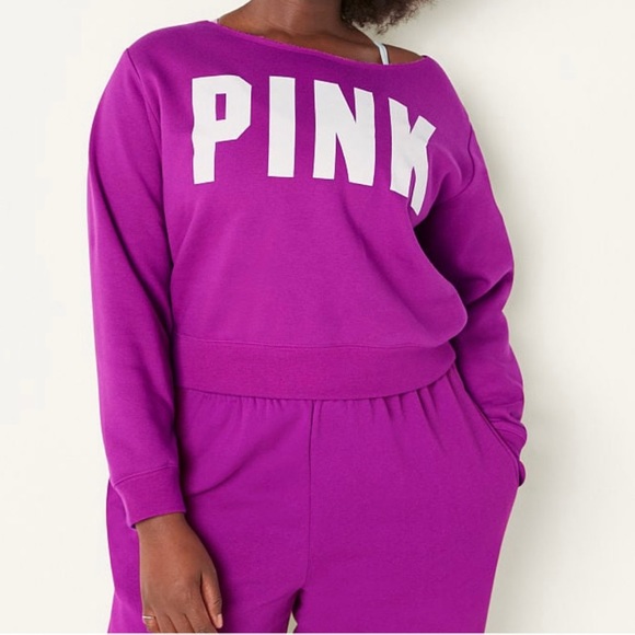 PINK
FLEECE CROPPED SWEATSHIRT - Picture 3 of 4
